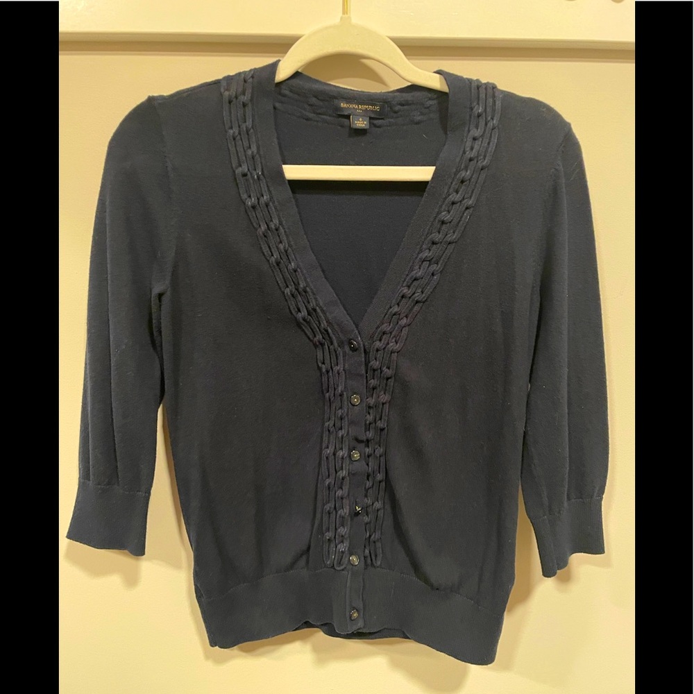 Banana Republic Navy Cardigan S